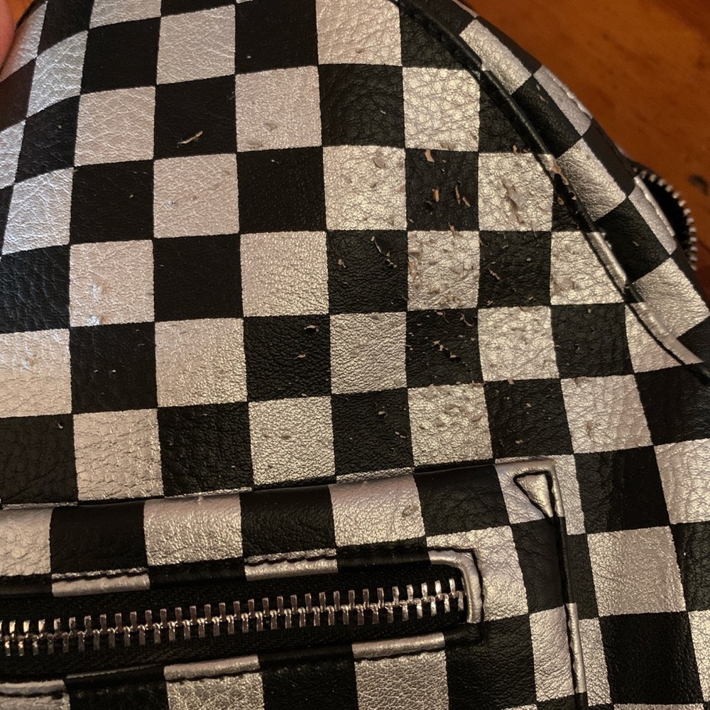 Checkered Mini Backpack - image 3